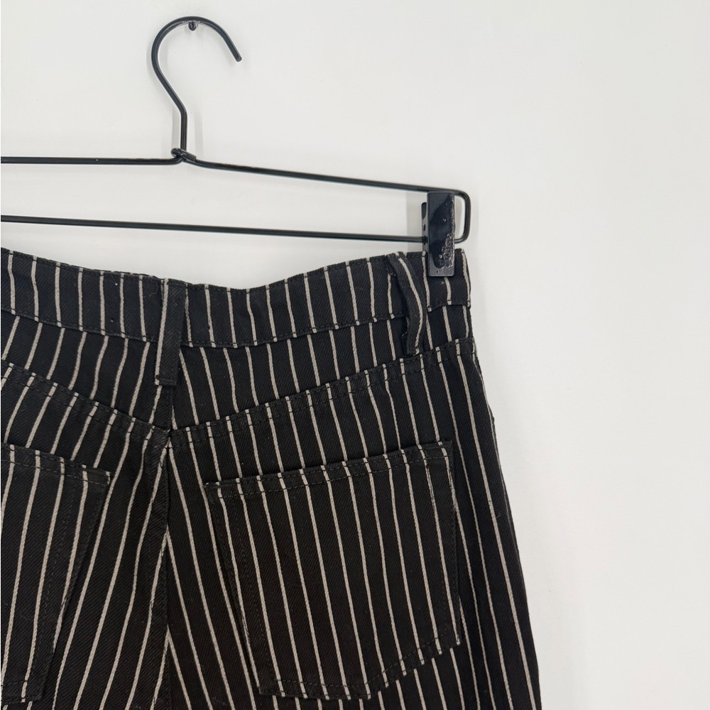 Reformation Georgia Pinstripe High Rise Flare Jeans - Picture 5 of 7